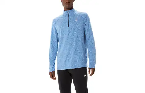 ASICS T Shirts Men's Blue Stand Collar Moderate Other