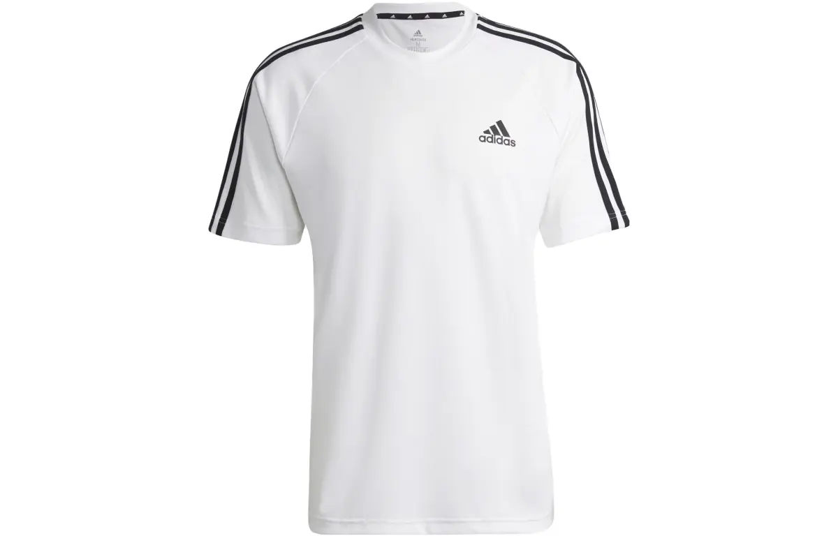 Adidas T-Shirts Men's White Crew Neck Moderate