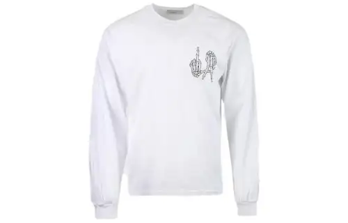 LOEWE T Shirts Men's White Crew Neck Moderate Straight Fit