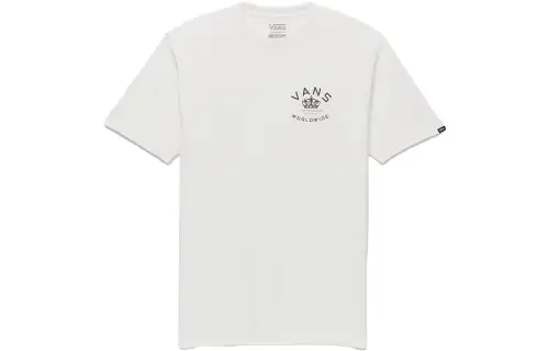 Vans Checkerboard Society T Shirts Unisex White Crew Neck Moderate Straight Fit