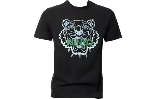 KENZO T Shirts Men's Black Crew Neck Moderate