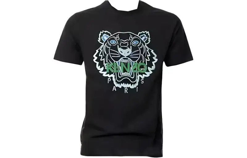 KENZO T Shirts Men's Black Crew Neck Moderate