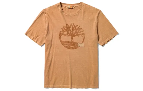 Timberland T Shirts Men's Wheat Crew Neck Moderate Straight Fit