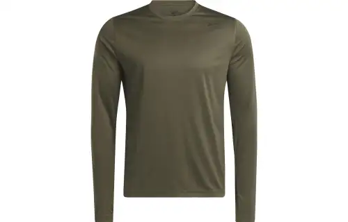 Reebok Training Long Sleeve Tech T Shirt Men's Army Green