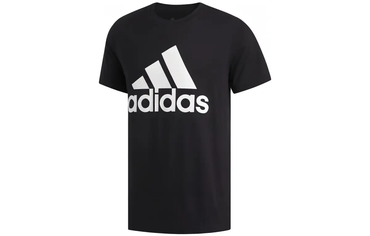 Adidas MUST HAVES T-Shirts Men's Black Crew Neck Moderate Straight Fit