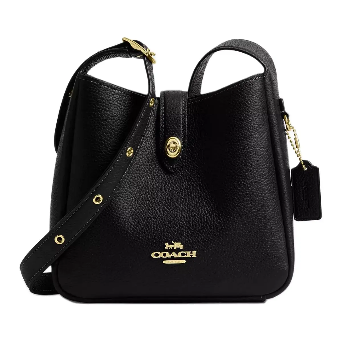 COACH Hadley Cow Leather Crossbody Bags Small Women's Black