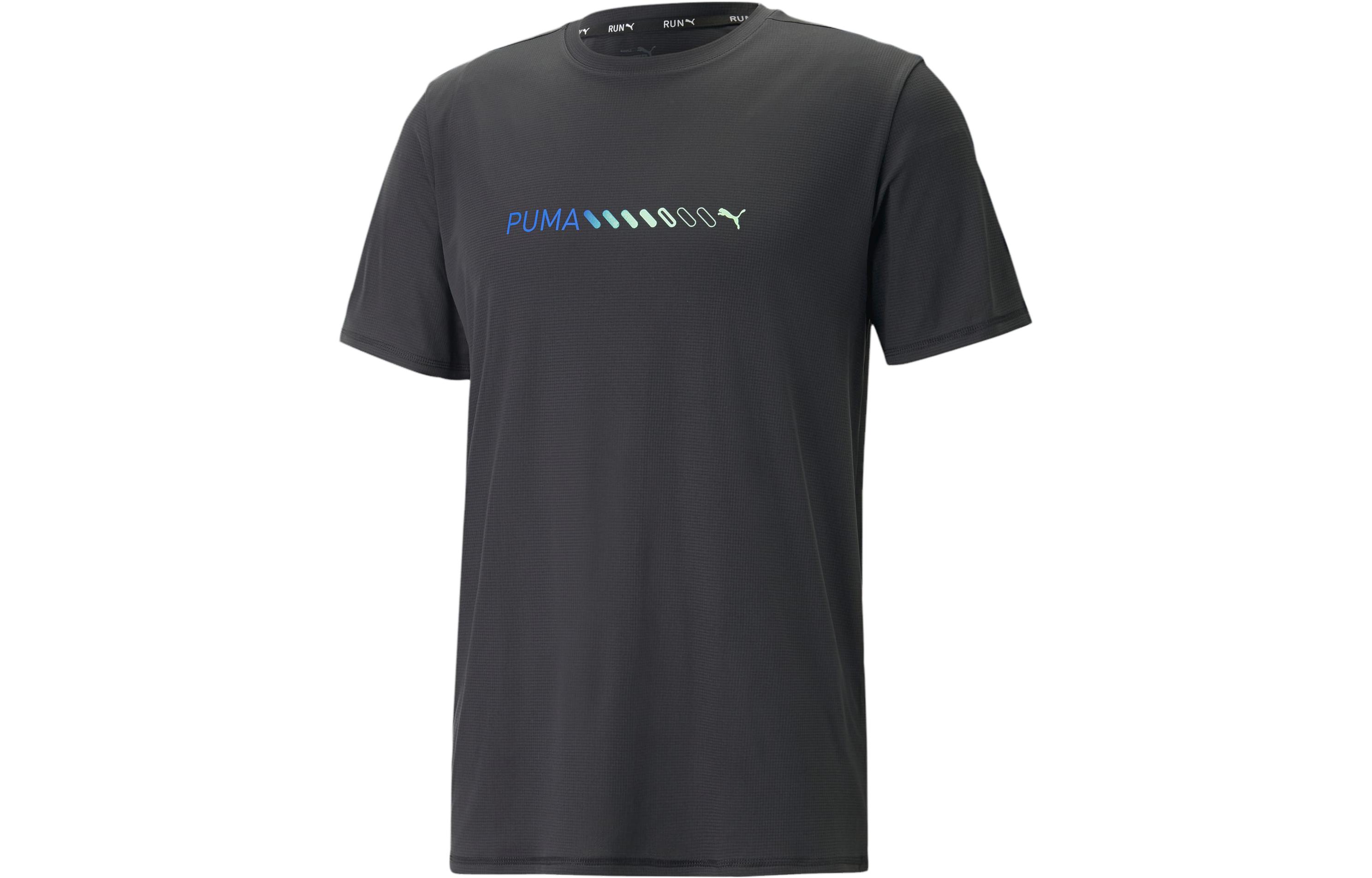 PUMA T Shirt Run Favourite Logo Homme T Shirt Men's Black