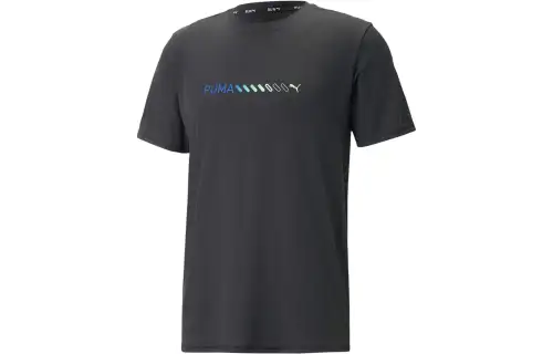PUMA T Shirt Run Favourite Logo Homme T Shirt Men's Black