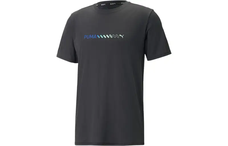 PUMA T Shirt Run Favourite Logo Homme T Shirt Men's Black