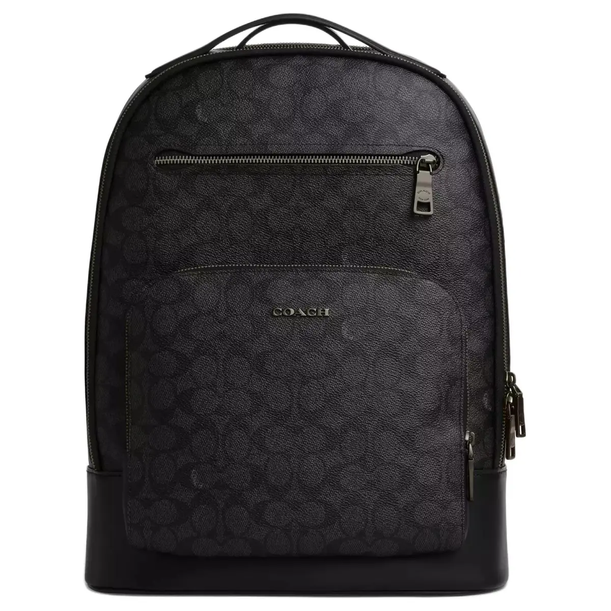 COACH ETHAN Coated Canvas Backpack Large Men's Carbon Black & Black