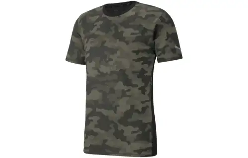 PUMA Golf Contemporary T Shirts Men's Green Crew Neck Moderate Straight Fit