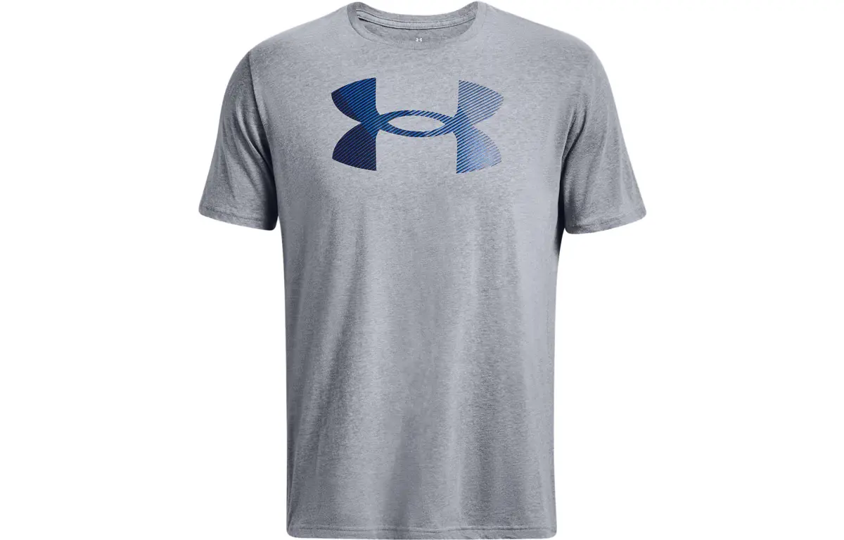 Under Armour T-Shirts Men's Gray Crew Neck Moderate Straight Fit
