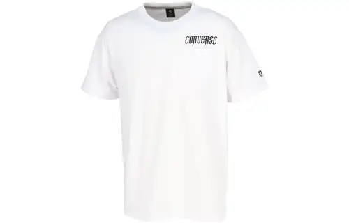 Converse T Shirts Men's White Crew Neck Moderate Straight Fit