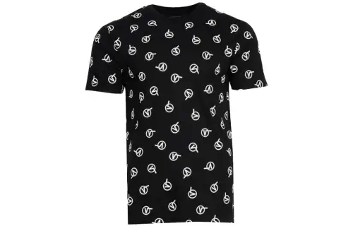 Vans T Shirts Men's Black Crew Neck Moderate Straight Fit