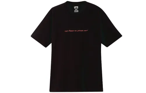 UNIQLO T Shirts Unisex Black Crew Neck Moderate