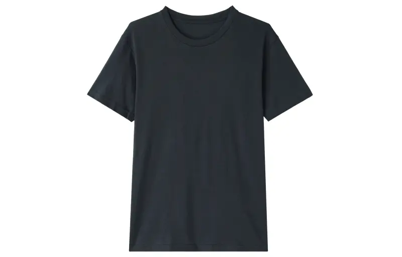 UNIQLO T Shirts Men's Navy Blue Crew Neck Moderate