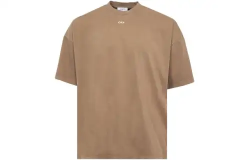 OFF WHITE T Shirt, Loose Fit Men's Brown