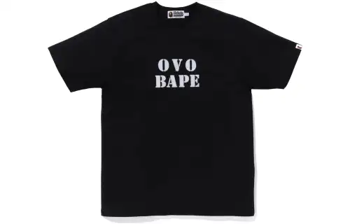 Bape X Ovo Stencil Logo Tee