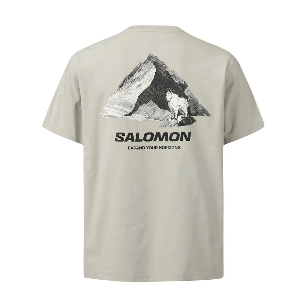 SALOMON UNI T Shirt Unisex Worm Gray