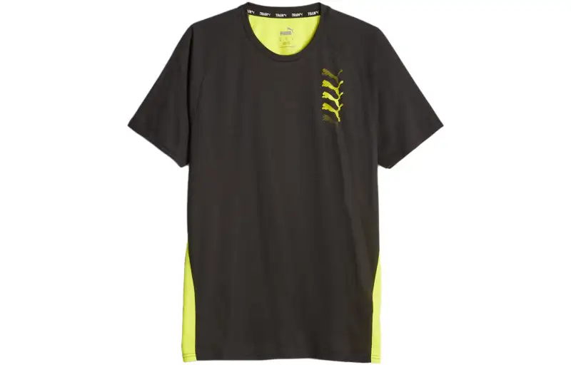 PUMA T Shirt De Training PUMA FIT Triblend Homme T Shirt Men's Black Green