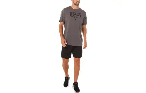 ASICS 1977 MTN T Shirts Unisex Dark Gray Crew Neck Moderate Straight Fit