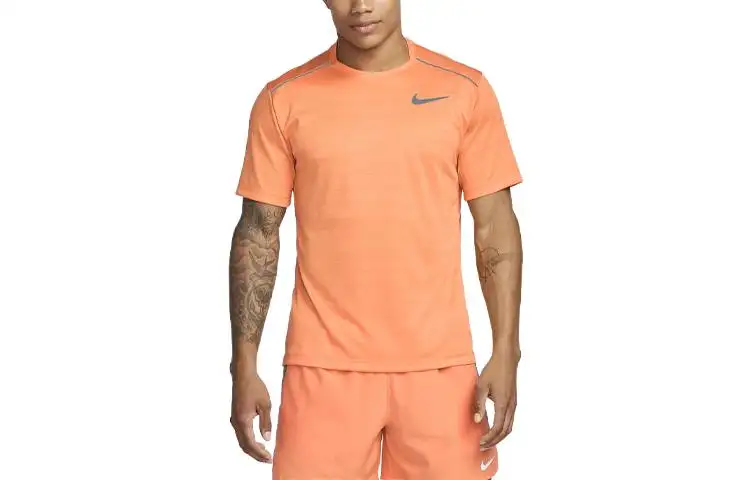 Nike Dri FIT Miler T Shirt Men's Orange