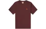 Nike T Shirts Men's Burgundy Crew Neck Moderate Straight Fit