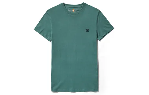 Timberland T Shirts Men's Turquoise Crew Neck Moderate Straight Fit