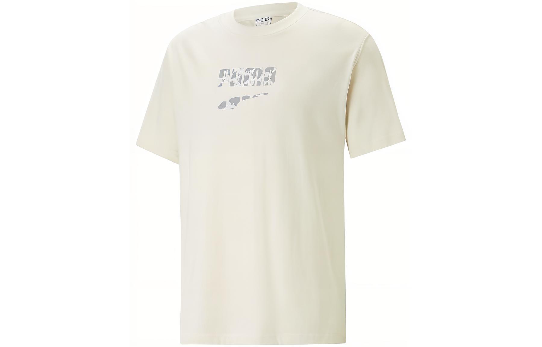 PUMA DOWNTOWN Logo Graphic Tee T Shirt Men's White