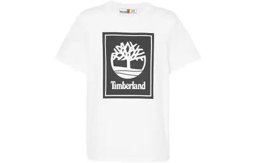 Timberland T Shirts Men's White Crew Neck Moderate Straight Fit
