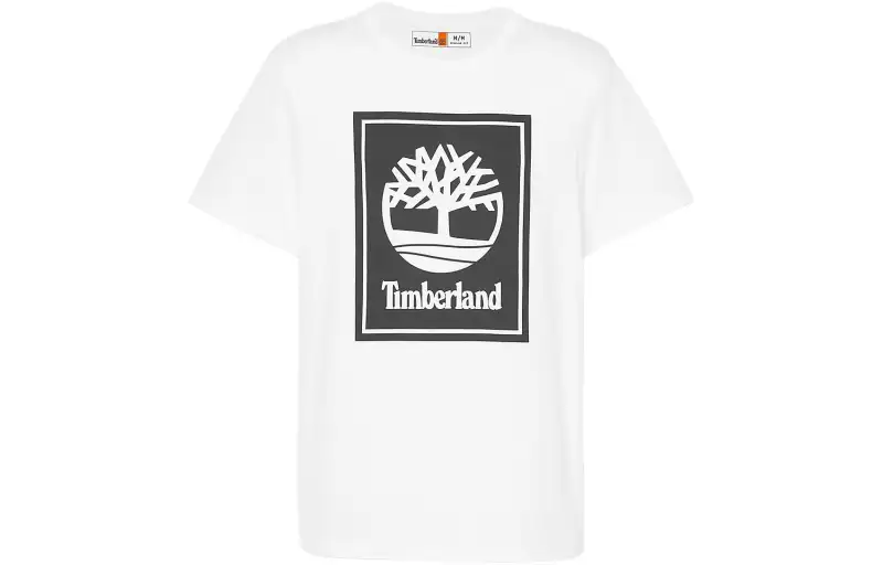 Timberland T Shirts Men's White Crew Neck Moderate Straight Fit