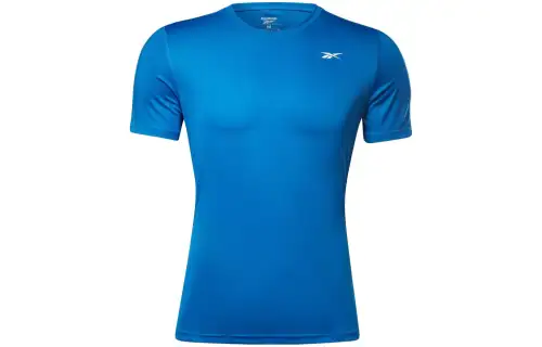 Reebok T Shirts Men's Blue Crew Neck Moderate Straight Fit