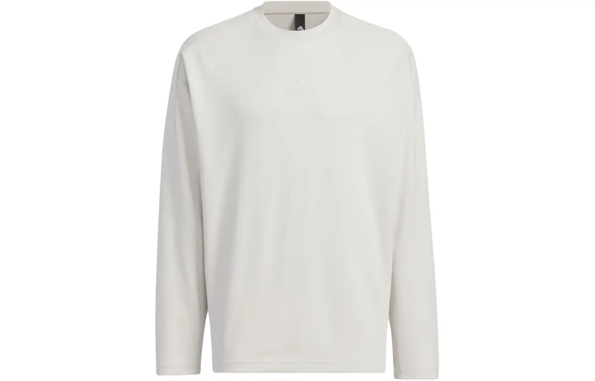 Adidas T-Shirts Men's Talc Crew Neck Thickened Straight Fit