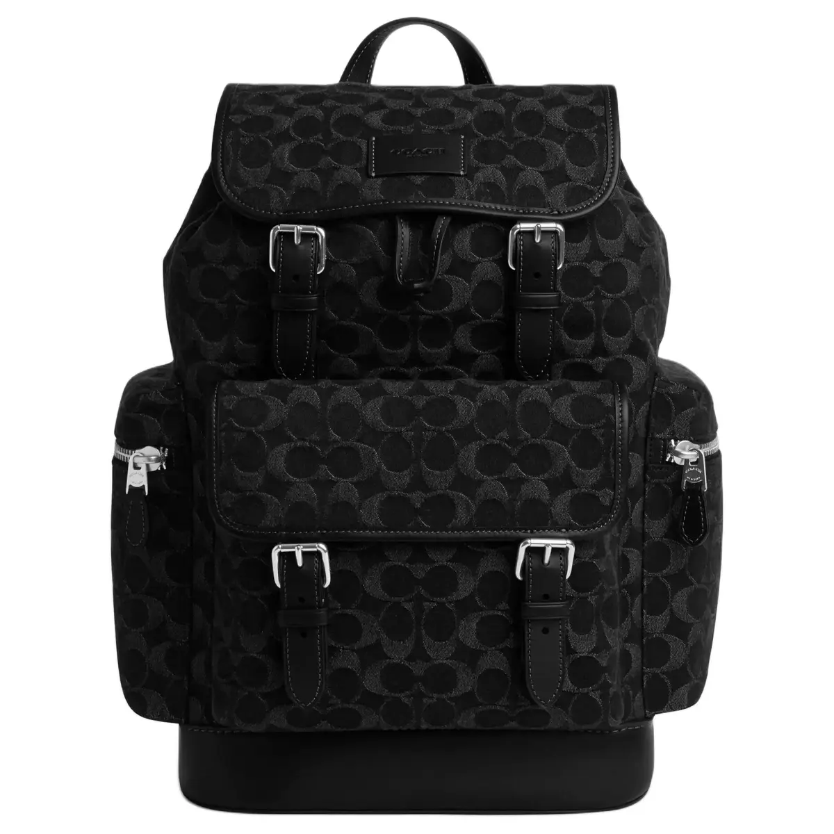 COACH Sprint Iconic Denim Backpack Large Men's Black