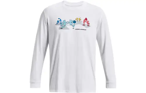 Under Armour T Shirts Men's White Crew Neck Moderate Straight Fit