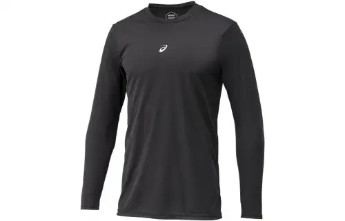 ASICS T Shirts Men's Black Crew Neck Moderate Straight Fit