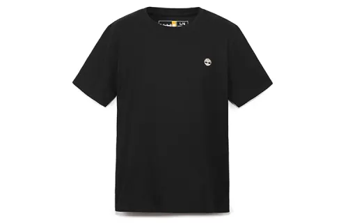 Timberland T Shirts Men's Black Crew Neck Moderate Straight Fit
