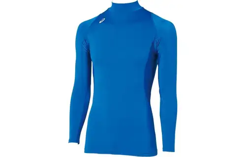 ASICS T Shirts Men's Blue Turtleneck Moderate Straight Fit