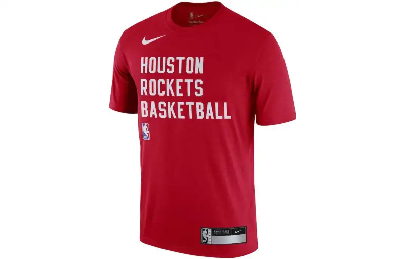 Nike T Shirts Men's Red Crew Neck Moderate Straight Fit