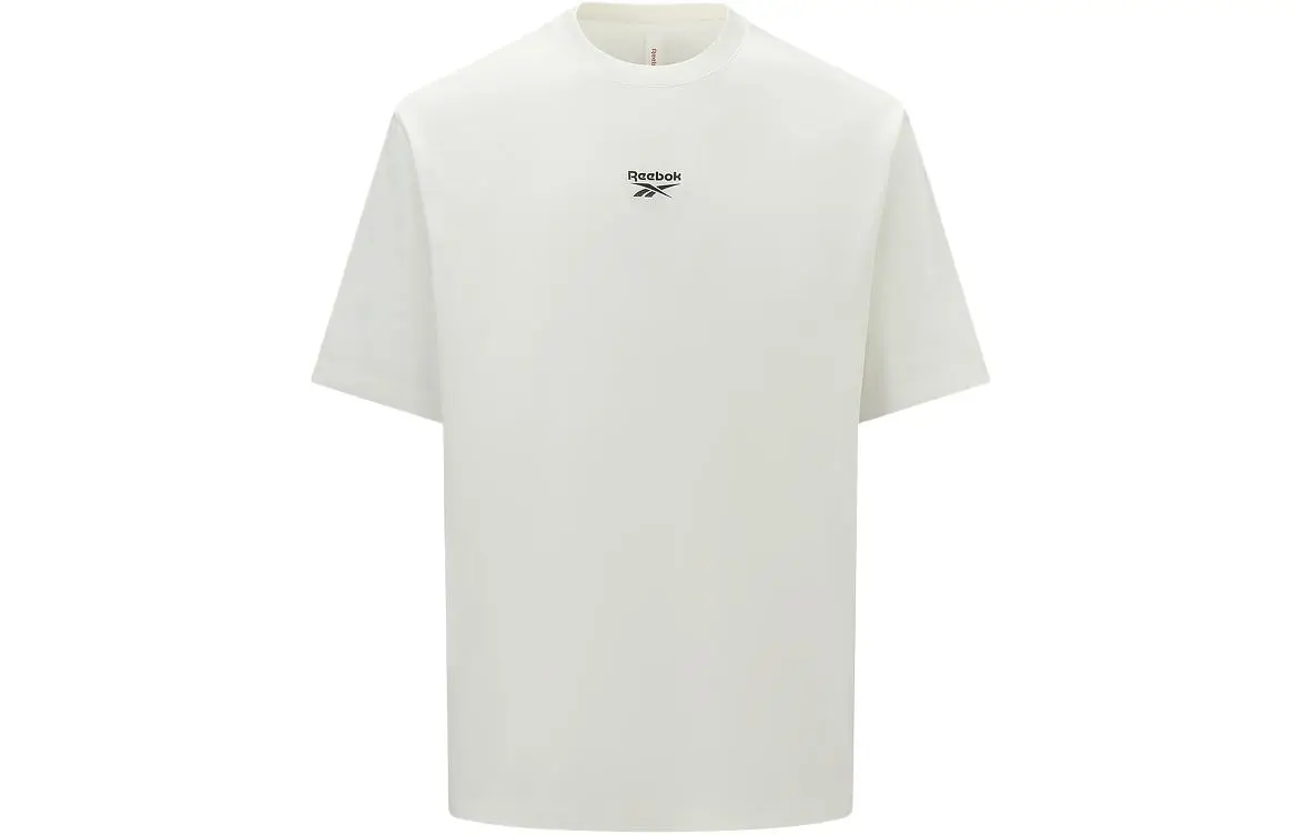 Reebok T-Shirts Unisex White Crew Neck Thickened Straight Fit