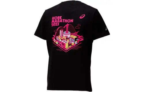 ASICS T Shirts Unisex Black Crew Neck Moderate Straight Fit