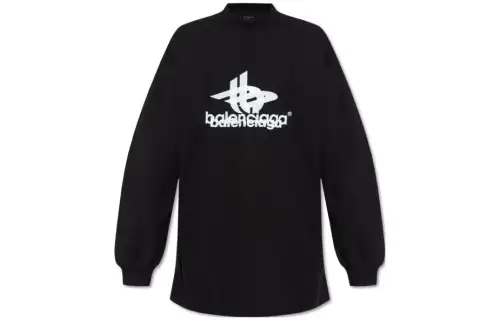 Balenciaga 3B Printed Long Sleeved T Shirt