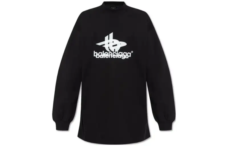 Balenciaga 3B Printed Long Sleeved T Shirt