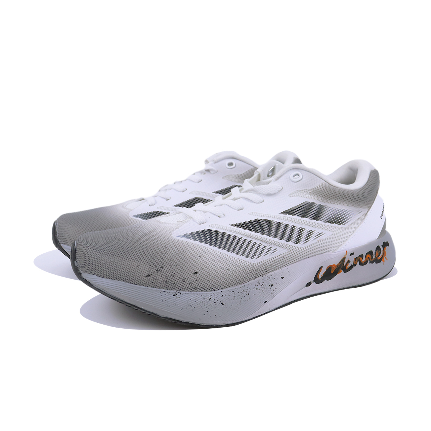 Adidas Duramo RC Mesh Cushioning Abrasion Resistant Breathable Low top Casual Running Shoes Unisex Gray