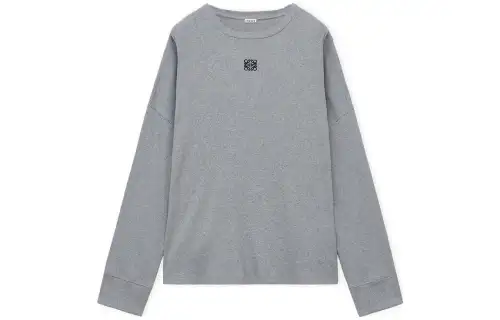 LOEWE T Shirts Men's Gray Crew Neck Moderate Straight Fit
