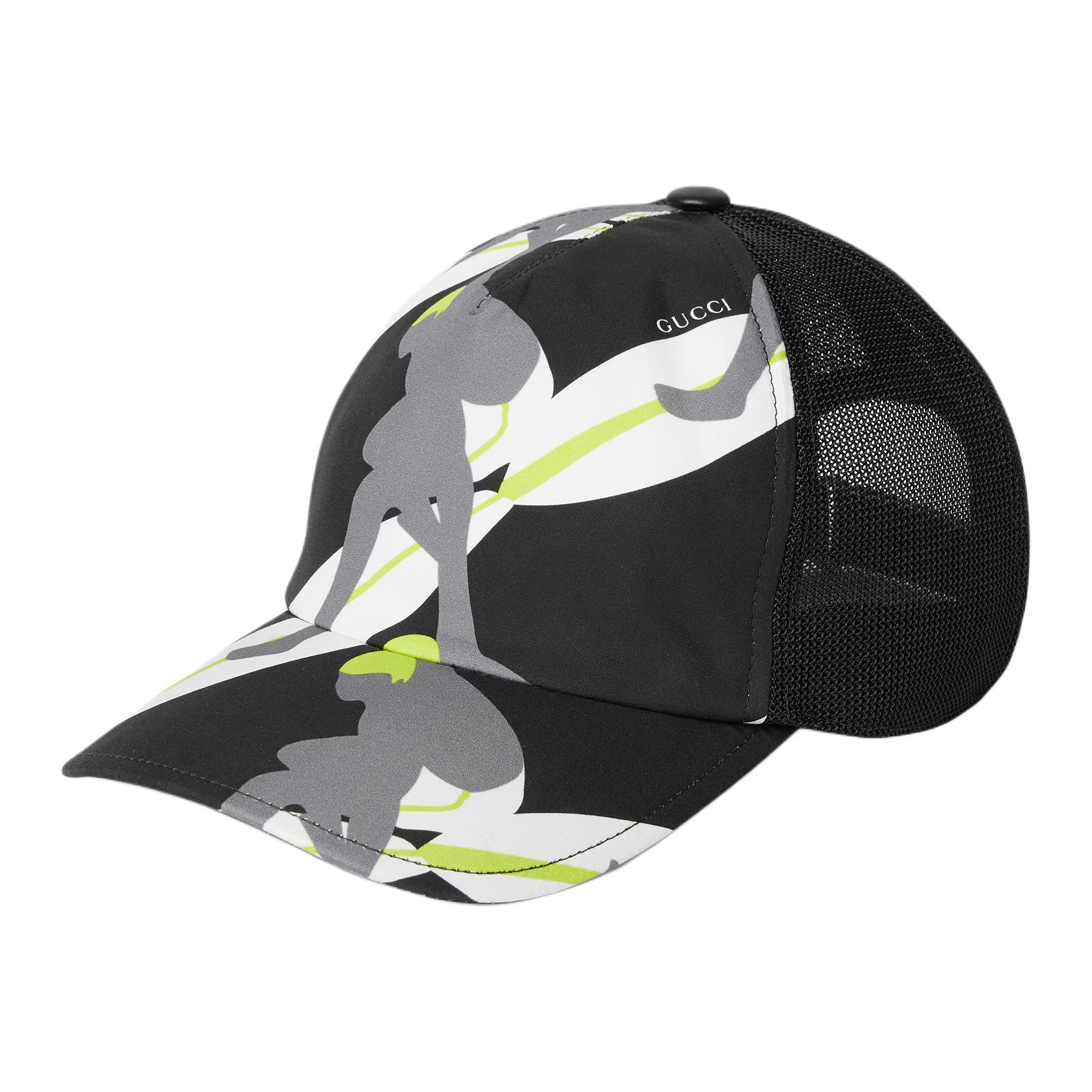 Мужская кепка Gucci Canvas Cap (черная)