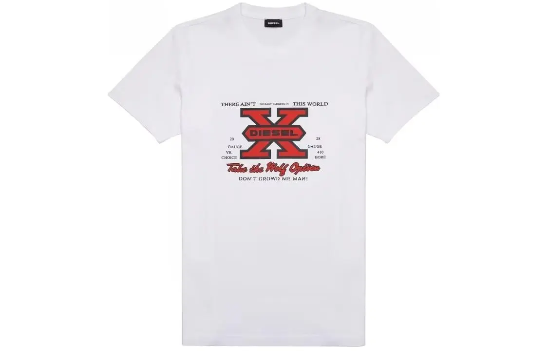 DIESEL T-Shirts Men's White Crew Neck Moderate