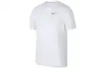 Nike T Shirts Men's White Crew Neck Moderate Straight Fit