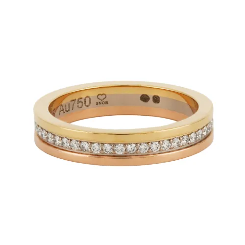 CARTIER Vendome Louis Cartier 18K Gold Diamond Rings Unisex Multicolor