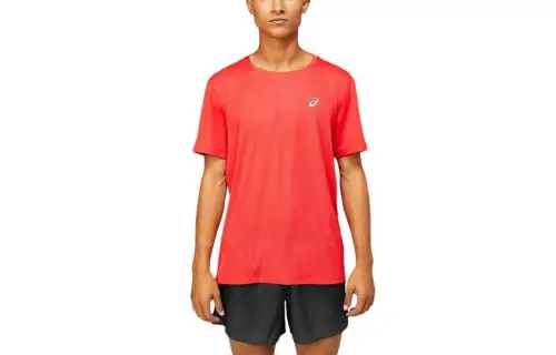 Asics Ventilate Short Sleeve Top T Shirt Men's Electric Red
